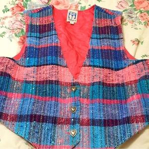 SOLD VTG colorful tweed vest